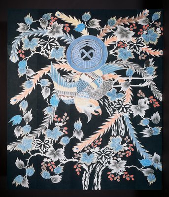 Futonji Bedspread with Motifs of Phoenix, Paulownia and Daffodils
