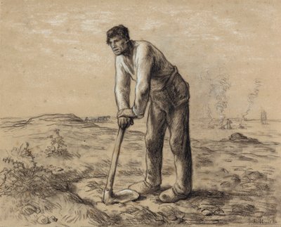 Man with a Hoe, c.186062 by Jean Francois Millet