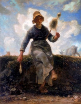 The Spinner Goatherd Of The Auvergne C1868 1869