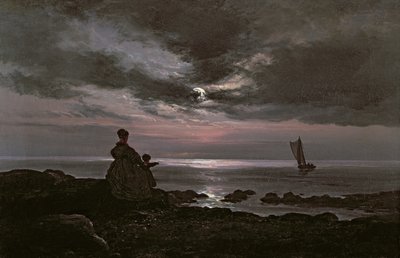 Mother and Child by the Sea, 1840  by Johan Christian Dahl