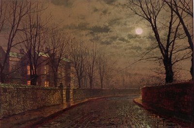 Moonlit Street Scene, 1882  by John Atkinson Grimshaw