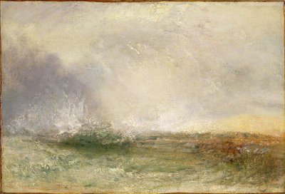 Stormy Sea Breaking on a Shore, 1840-5  by Joseph Mallord William Turner