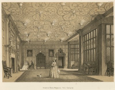 DrawingRoom, Bramhall Hall, Cheshire by Joseph Nash