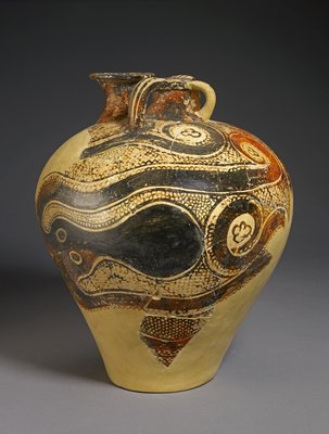 Pottery Jar With Octopus Design Knossos Crete Late M 319128