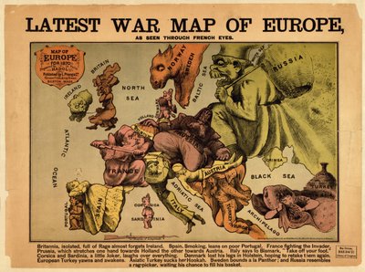 Latest war map of Europe as seen through French eyes