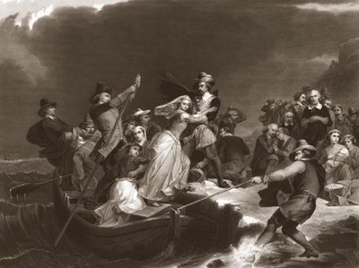 Pilgrims Landing At Plymouth Rock In 16 Pub 1869 Pilgrims Landing At Plymouth Rock In 16 Pub 1869