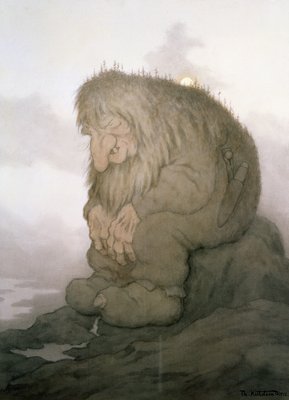 The Troll Who Wonders How Old He Is by Theodor Kittelsen