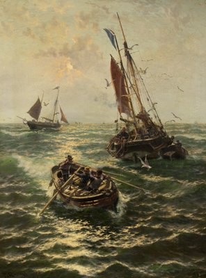 Putting the Catch Ashore oil on canvas
