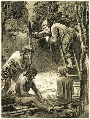 Robinson Crusoe And Friday Making A Tent To Lodge Frida 6547