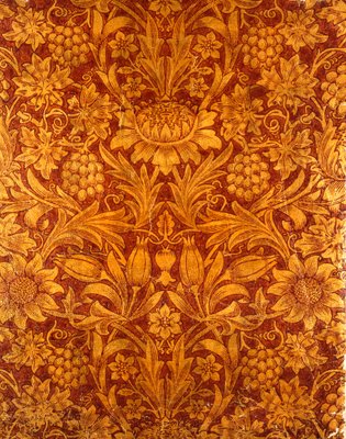 Gold And Red Sunflower Wallpaper Design 1879 Colour W 8474