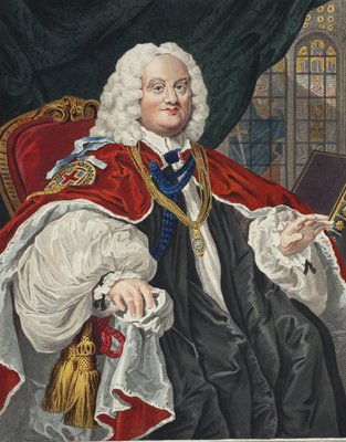 Benjamin Hoadly, illustration from 'Hogarth Restored The Whole Works