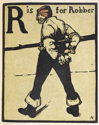 R is for Robber, illustration from 'An Alphabet', published by William ...