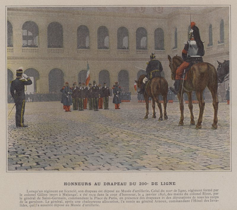 Honors to the Flag of the 200th Line by (after) French Photographer