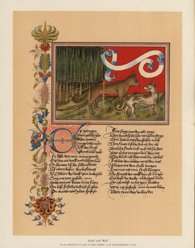 Dog and wolf by (after) German School