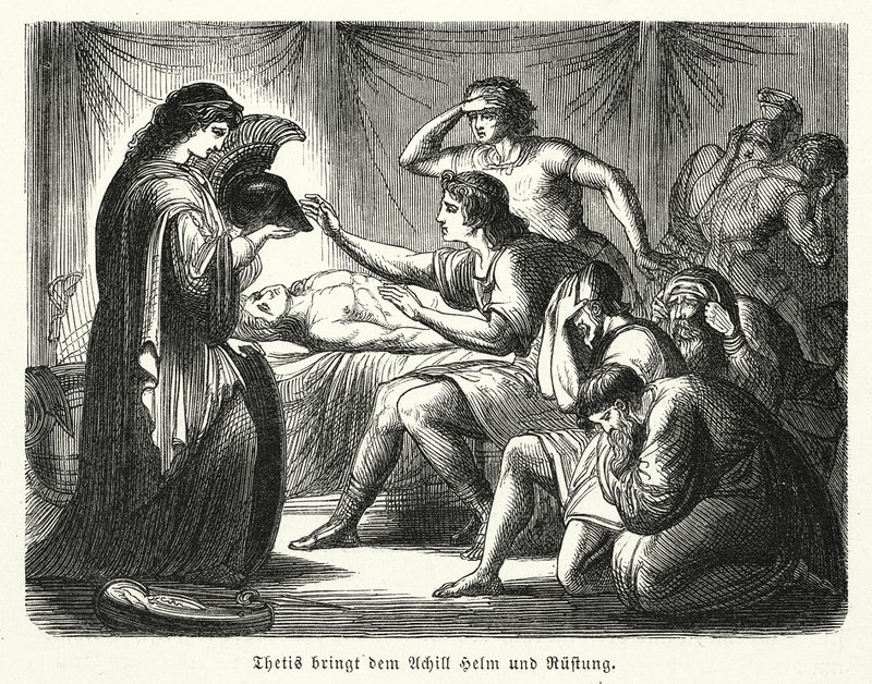 Thetis Bringing the Helmet and Armour of Achilles by (after) German School
