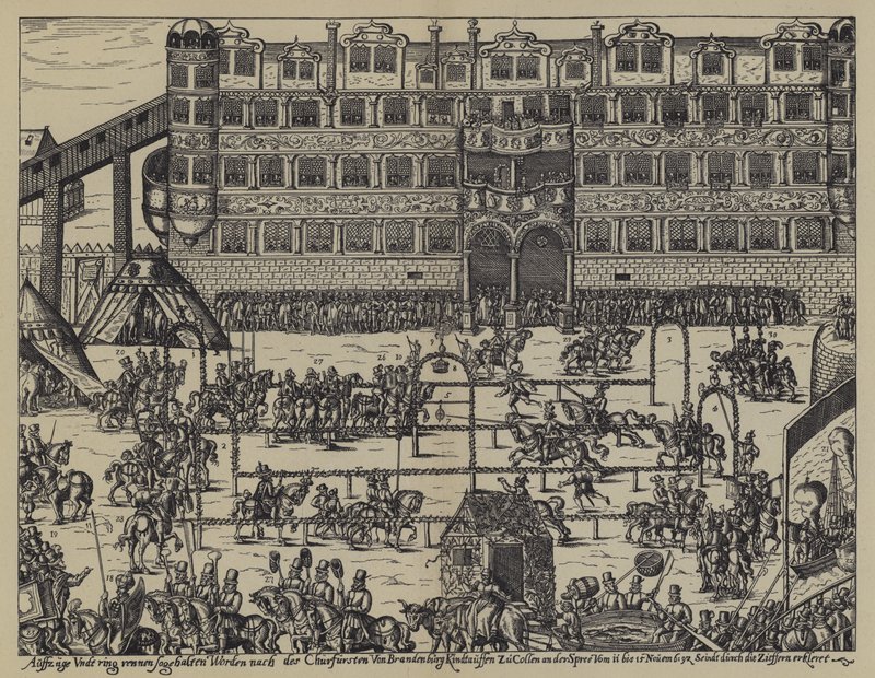 Tournament in celebration of the Christening of Sigismund, son of John George, Elector of Brandenburg, at Colln Castle by (after) German School