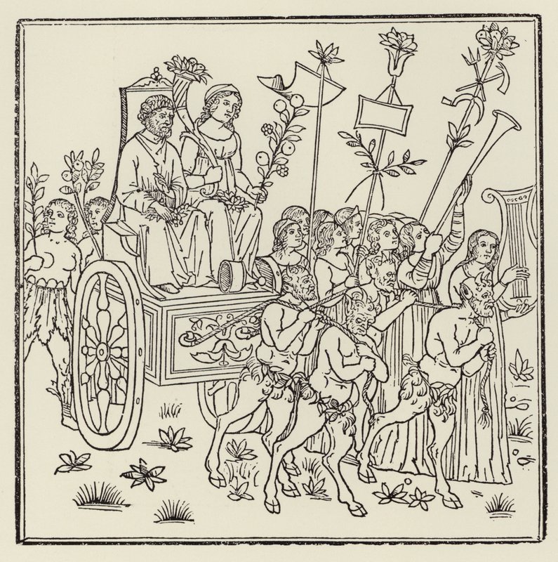 Procession pulling a chariot by (after) Italian School