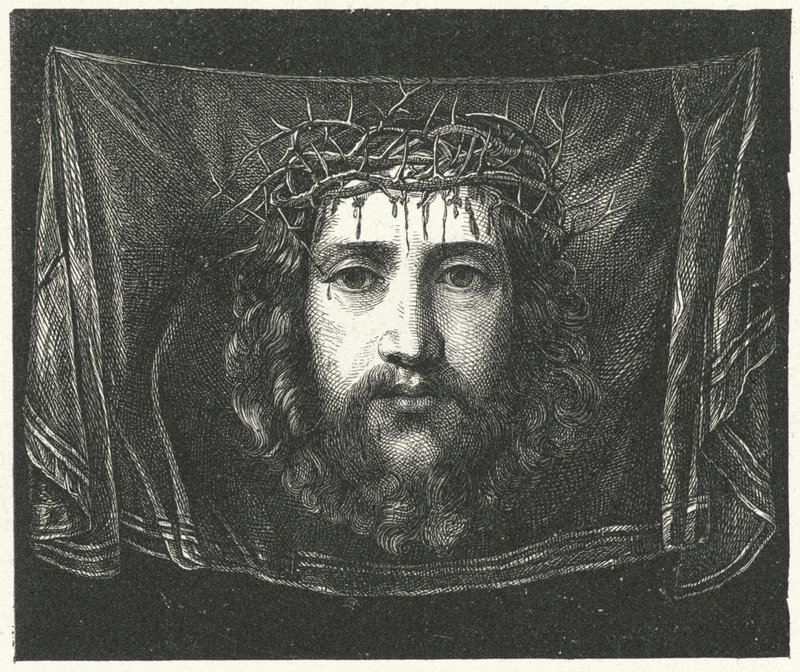 Veil of Veronica with the portrait of Christ by (c.1489-1534) (after) Correggio