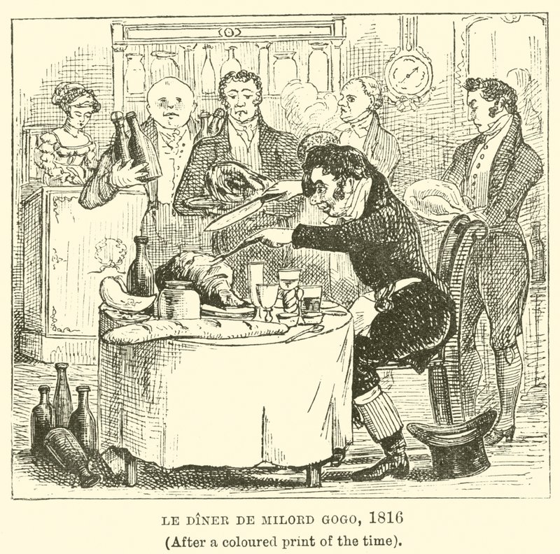 Le Diner de Milord Gogo, 1816 by English School