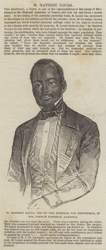 M Mathieu Louisi, One of the Members for Martinique, in the French National Assembly by English School