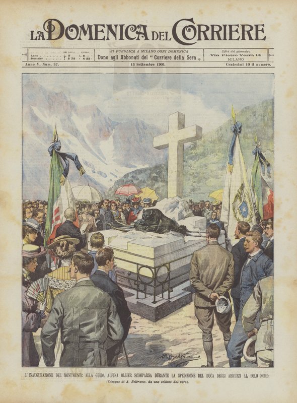 The Inauguration of the Monument to the Alpine Guide Ollier Who Disappeared During the Duke