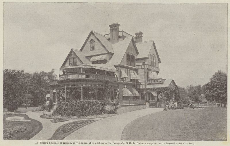The Usual Residence of Edison, Near His Laboratory by Achille Beltrame