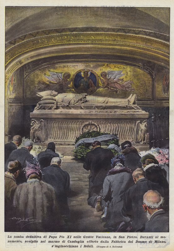 The Final Tomb of Pope Pius XI in the Vatican Grottoes, in St. Peter