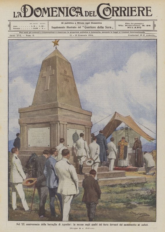 On the 20th Anniversary of the Battle of Agordat, Mass on the Ramparts of the Fort in Front of the Monument to the Fallen by Achille Beltrame