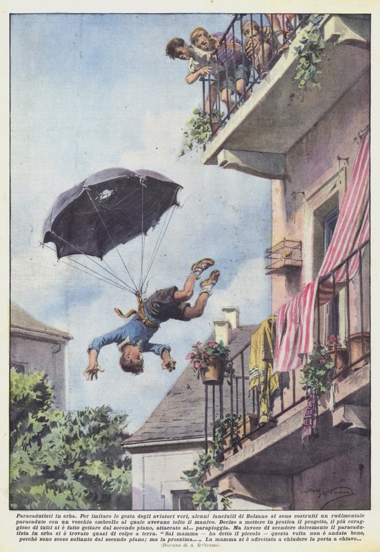 Young paratroopers by Achille Beltrame