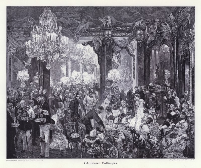 Ball Supper by Adolph Friedrich Erdmann von (after) Menzel