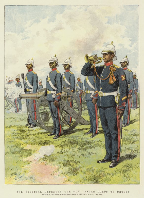 Our Colonial Defences, the Gun Lascar Corps of Ceylon by Adrien Emmanuel Marie
