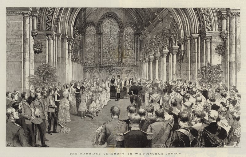The Marriage Ceremony in Whippingham Church by Adrien Emmanuel Marie