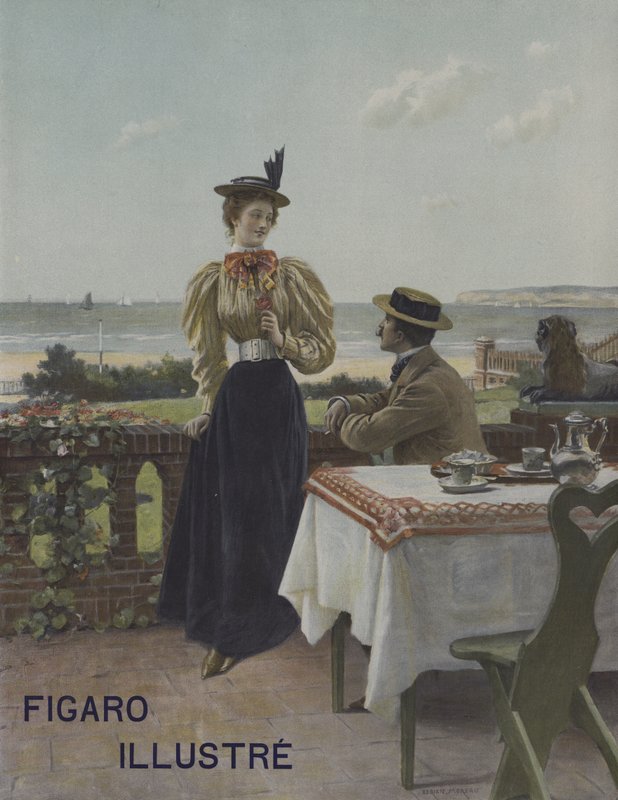 At Villers-sur-Mer (Cover of Le Figaro Illustre, July 1897) by Adrien Moreau