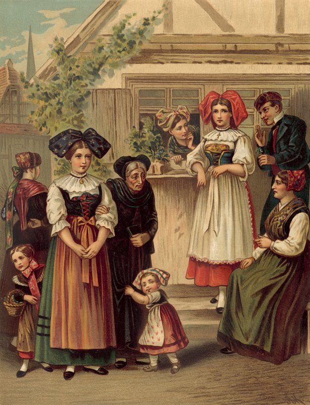 German Costume, Elsass Um Strassburg by Albert Kretschmer
