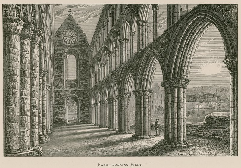 Jedburgh Abbey, Nave, looking West by Alexander Francis Lydon