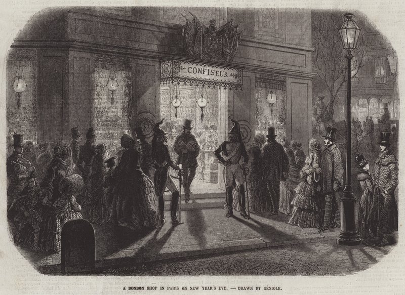 A Bonbon Shop in Paris on New Year