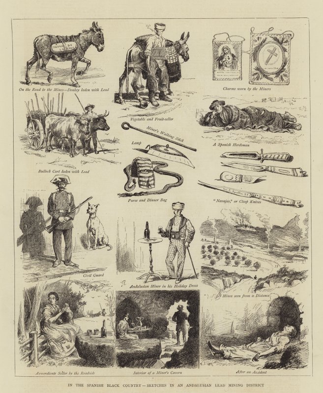 In the Spanish Black Country, Sketches in an Andalusian Lead Mining District by Alfred Chantrey Corbould