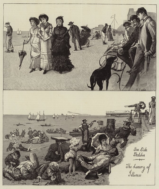 Sea Side Sketches, the Luxury of Idleness by Alfred Edward Emslie