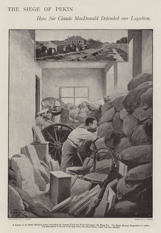The Defence of the Besieged British Legation in Peking During the Boxer Rebellion by Alfred (after) Pearse