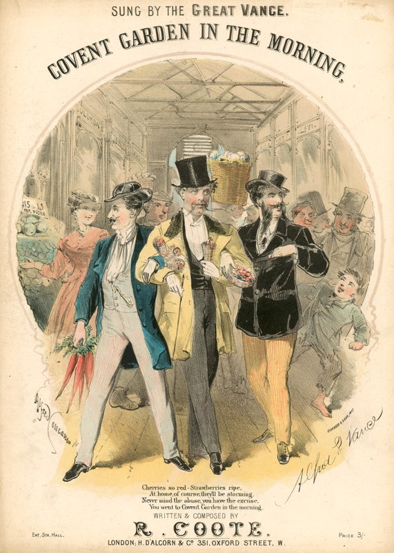 Musical Score: Covent Garden in the Morning by Alfred Concanen