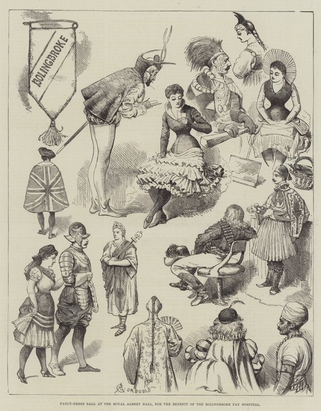 Fancy-Dress Ball at the Royal Albert Hall, for the Benefit of the Bolingbroke Pay Hospital by Alfred Courbould