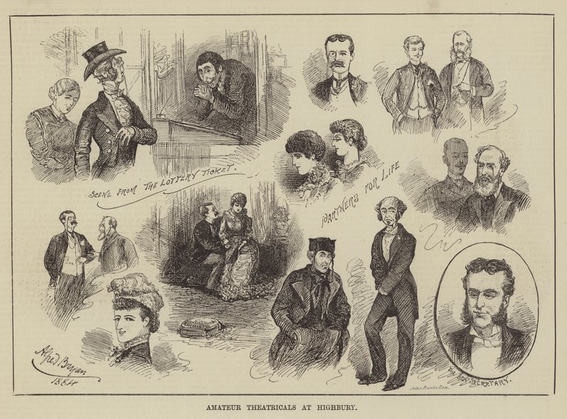 Amateur Theatricals at Highbury by Alfred Gish Bryan