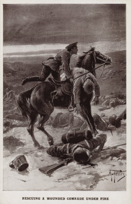 Rescuing a Wounded Comrade Under Fire, World War I by Alfred Pearse