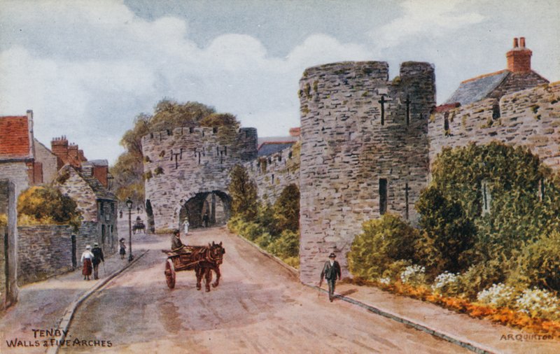 Tenby, Walls and Five Arches by Alfred Robert Quinton