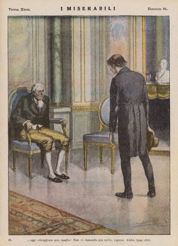 Illustration for Les Miserables by Victor Hugo by Ambrogio Lombardi