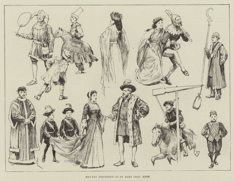 May-Day Procession at St Mary Cray, Kent by Amedee Forestier