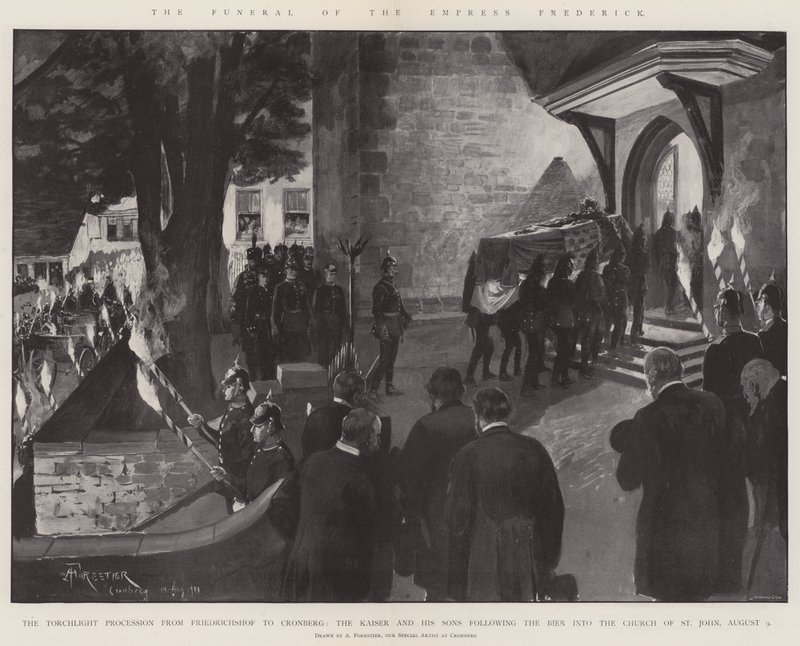 The Funeral of the Empress Frederick by Amedee Forestier