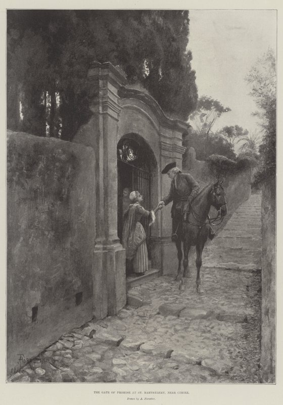 The Gate of Promise at St Barthelemy, near Cimiez by Amedee Forestier