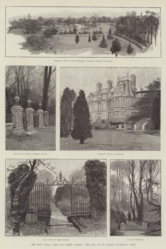 The New Public Park for North London, the Gift of Sir Sydney Waterlow, Baronet by Amedee Forestier