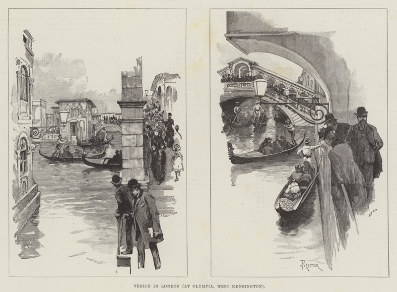 Venice in London, at Olympia, West Kensington by Amedee Forestier